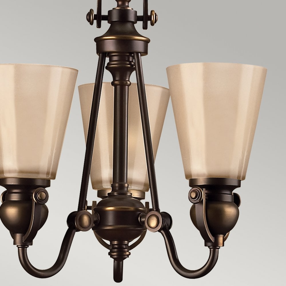 Mayflower Three Light Chandelier in Olde Bronze