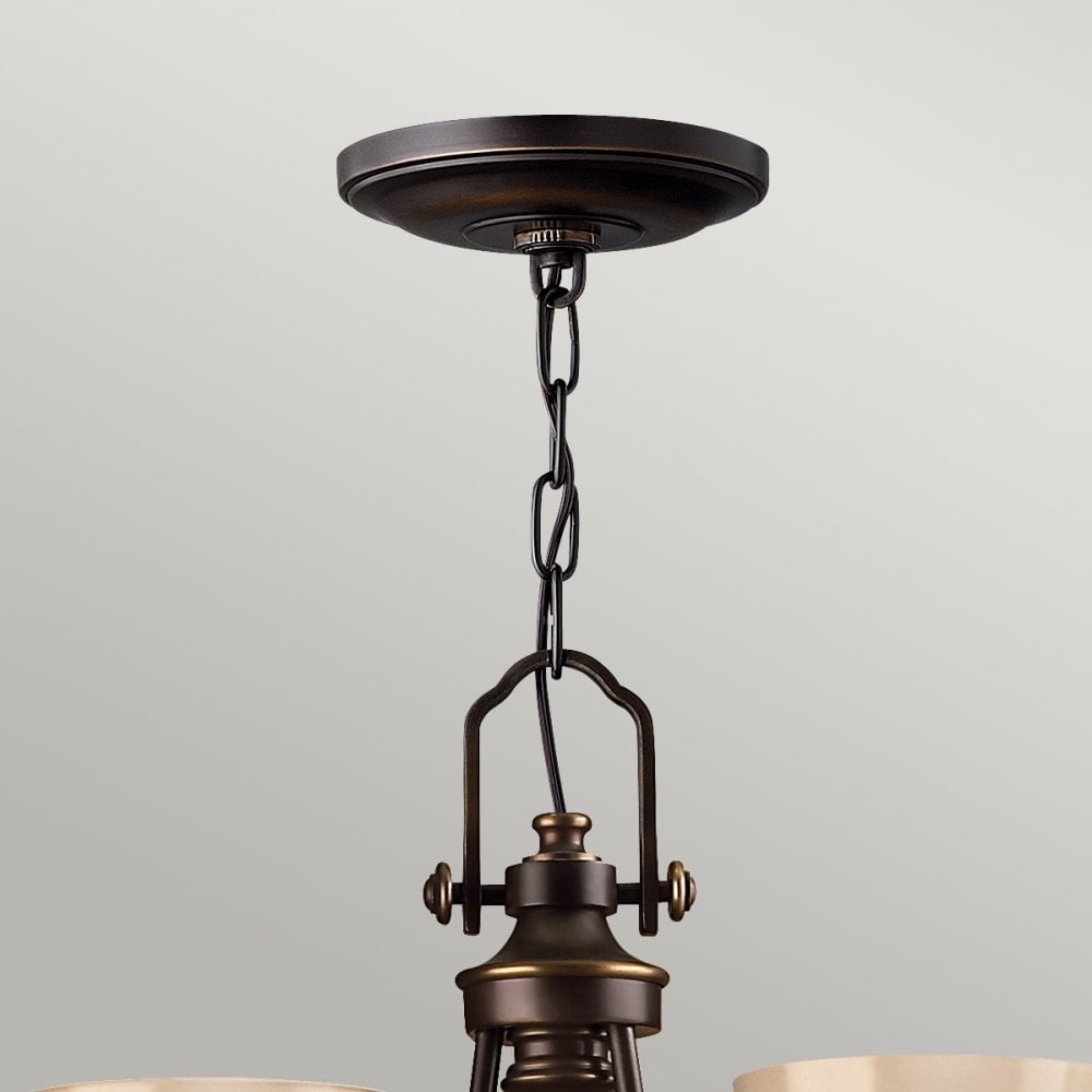 Mayflower Three Light Chandelier in Olde Bronze