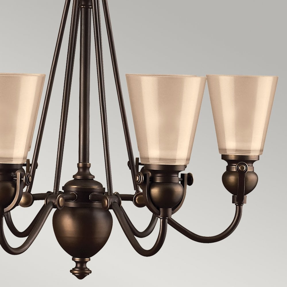 Mayflower Six Light Chandelier in Olde Bronze