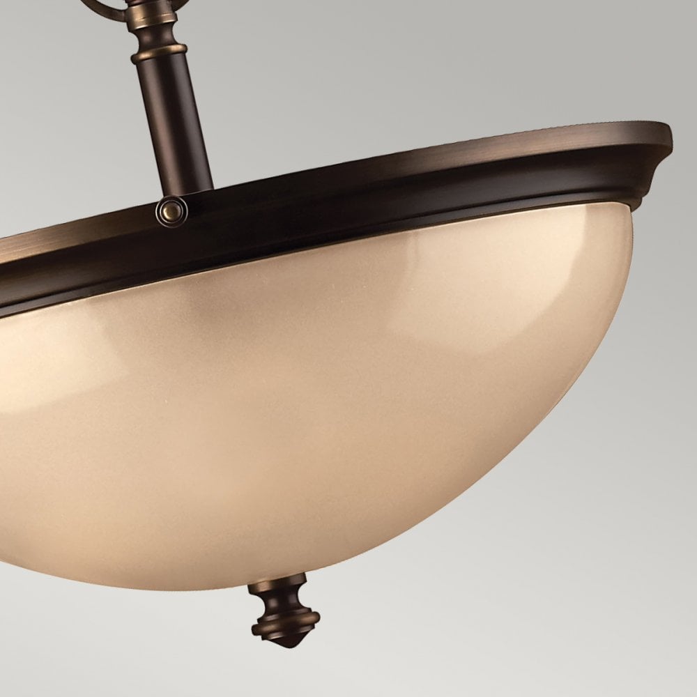 Mayflower Three Light Pendant in Olde Bronze