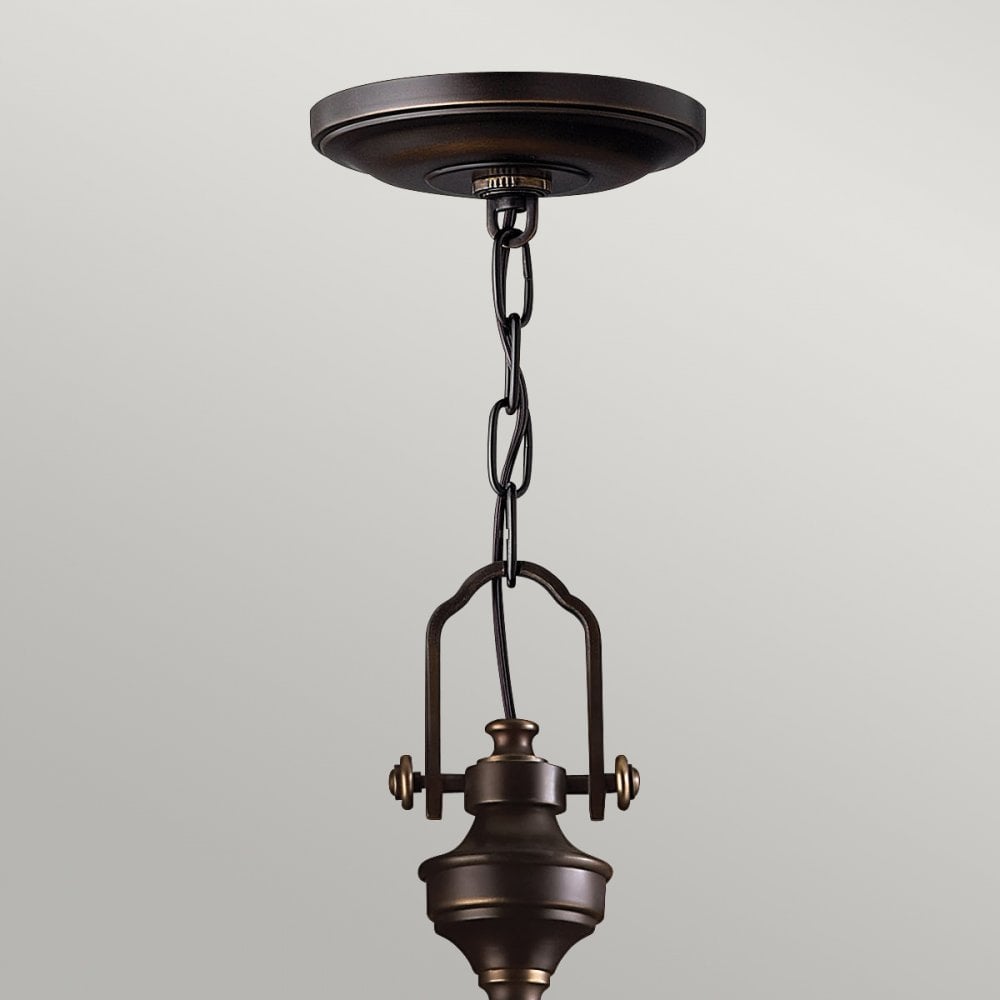 Mayflower Three Light Pendant in Olde Bronze
