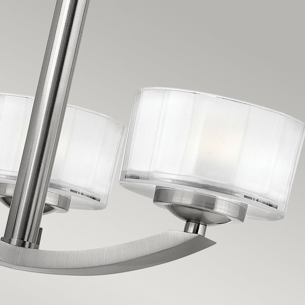 Meridian 3 Light Semi-Flush in Brushed Nickel