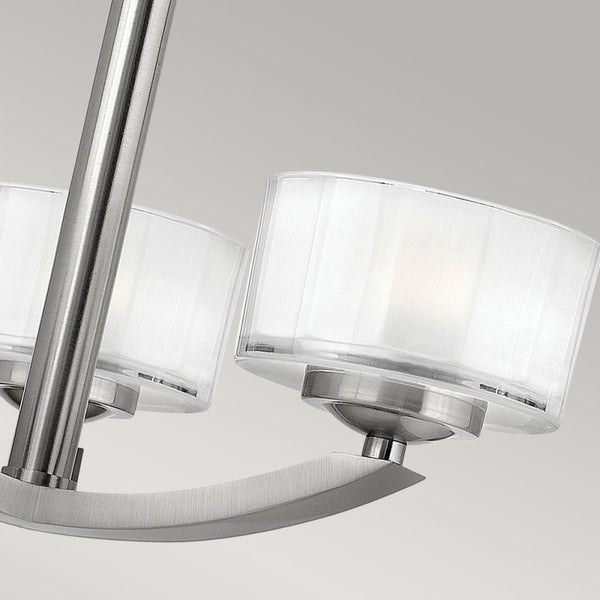 Meridian 3 Light Semi-Flush in Brushed Nickel