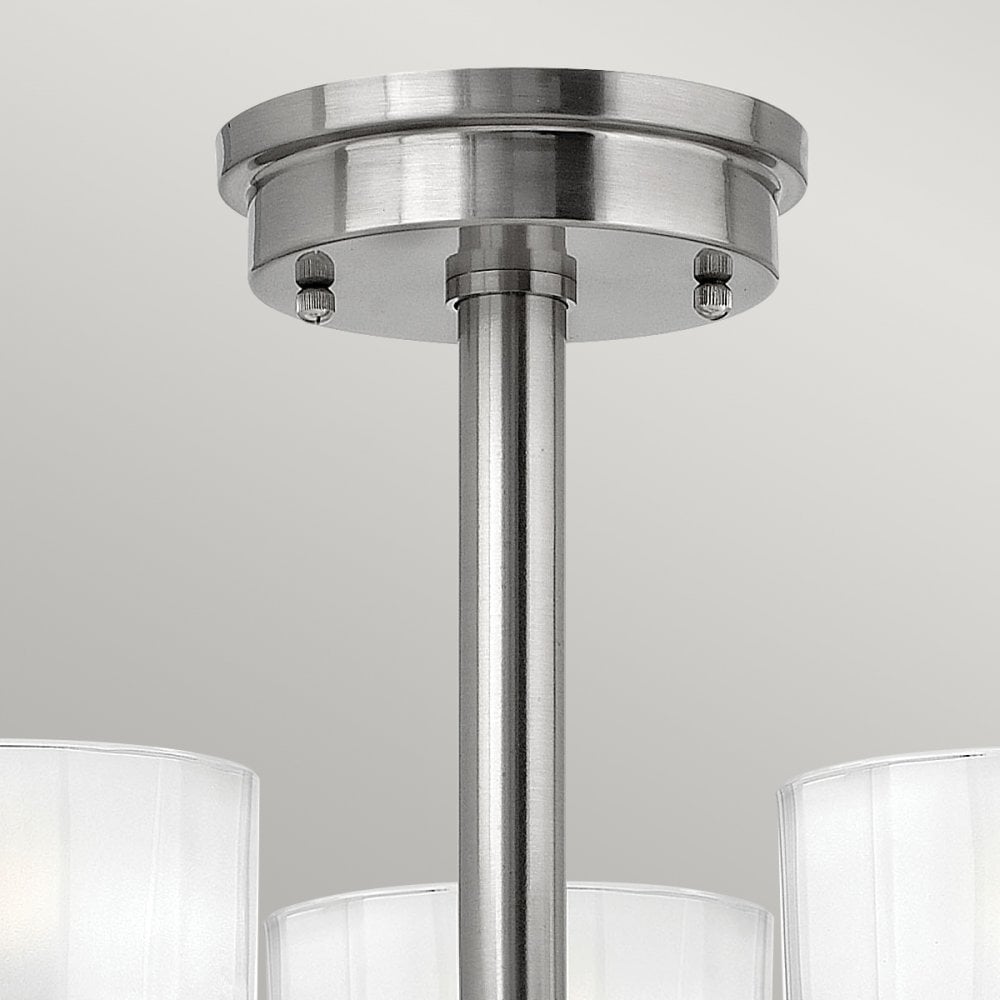 Meridian 3 Light Semi-Flush in Brushed Nickel