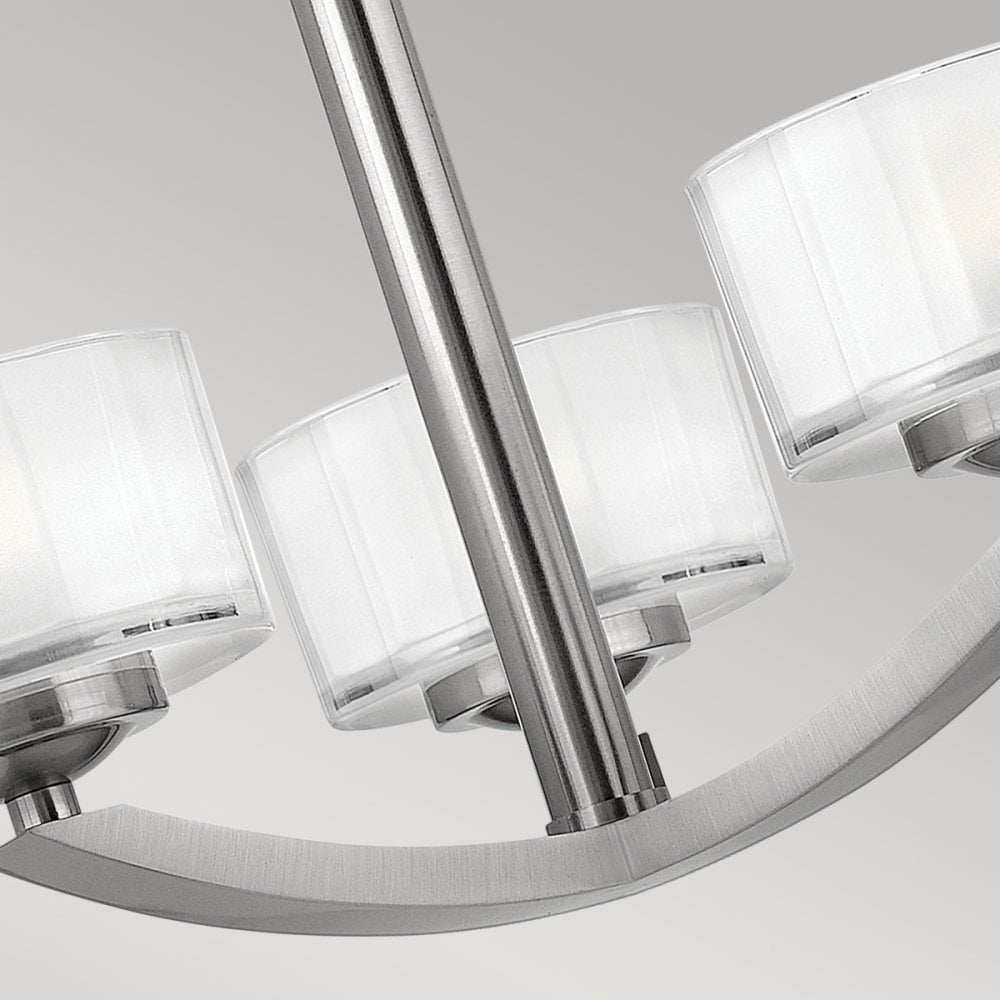 Meridian 3 Light Semi-Flush in Brushed Nickel