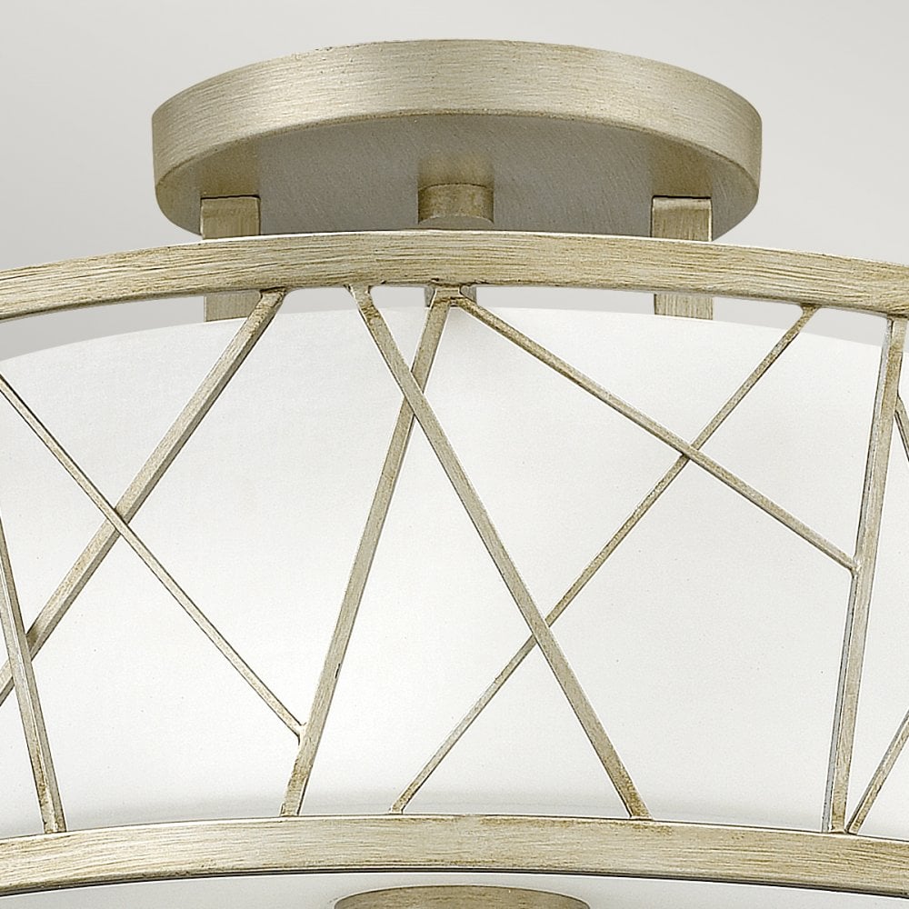Nest Semi-Flush Ceiling Light in Silver Leaf