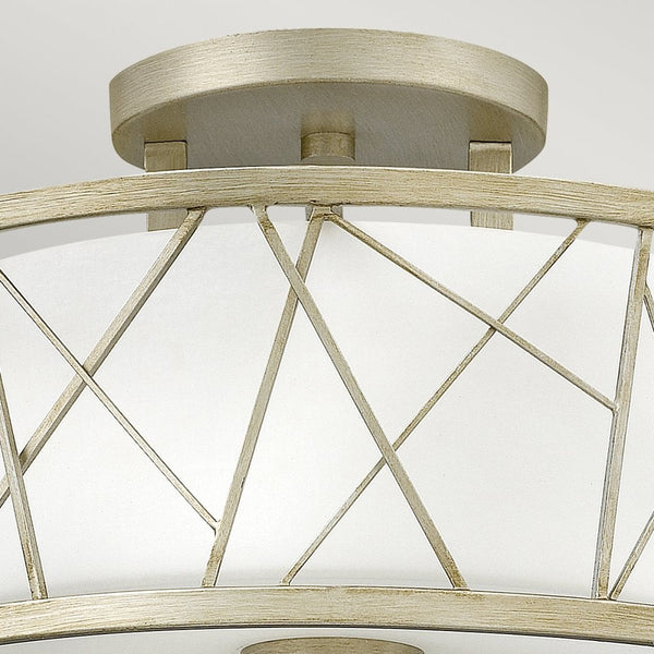 Nest Semi-Flush Ceiling Light in Silver Leaf