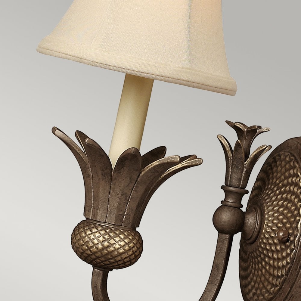 Plantation Single Wall Light in Pearl Bronze