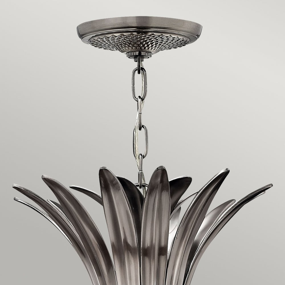 Plantation Four Light Pendant in Polished Antique Nickel
