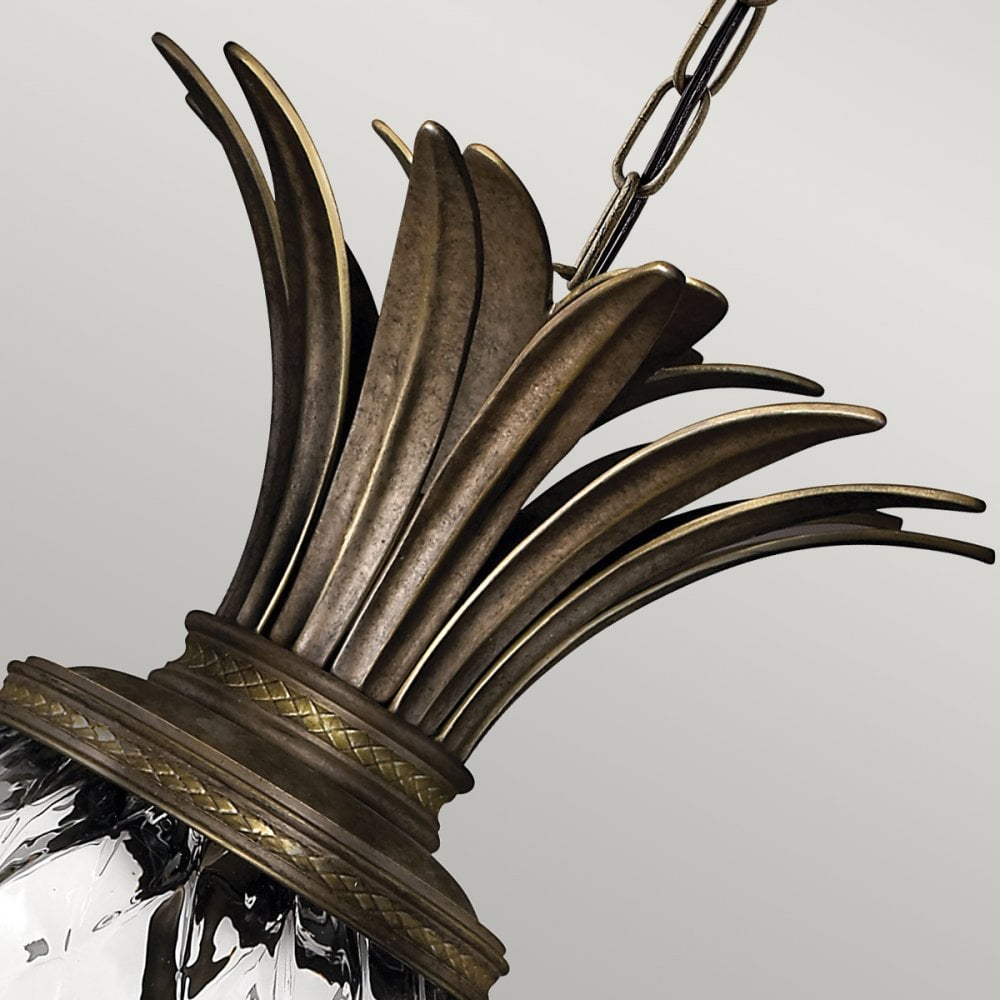 Plantation Four Light Pendant in Pearl Bronze