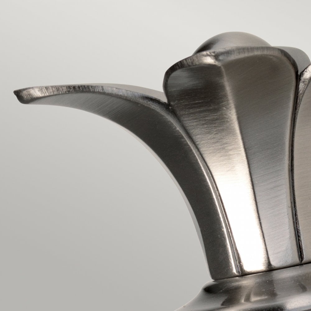 Plantation Bathroom IP44 Wall Light in Polished Antique Nickel