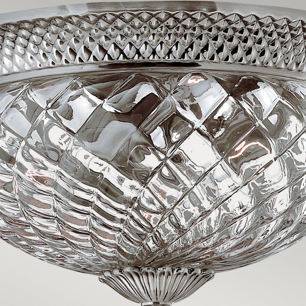 Plantation Large Flush Light in Polished Antique Nickel