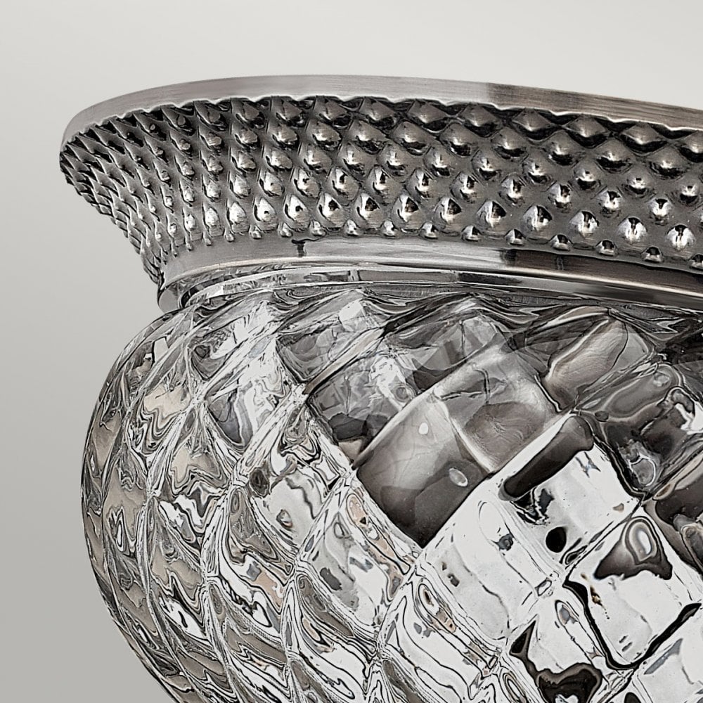 Plantation Small Flush Light in Polished Antique Nickel