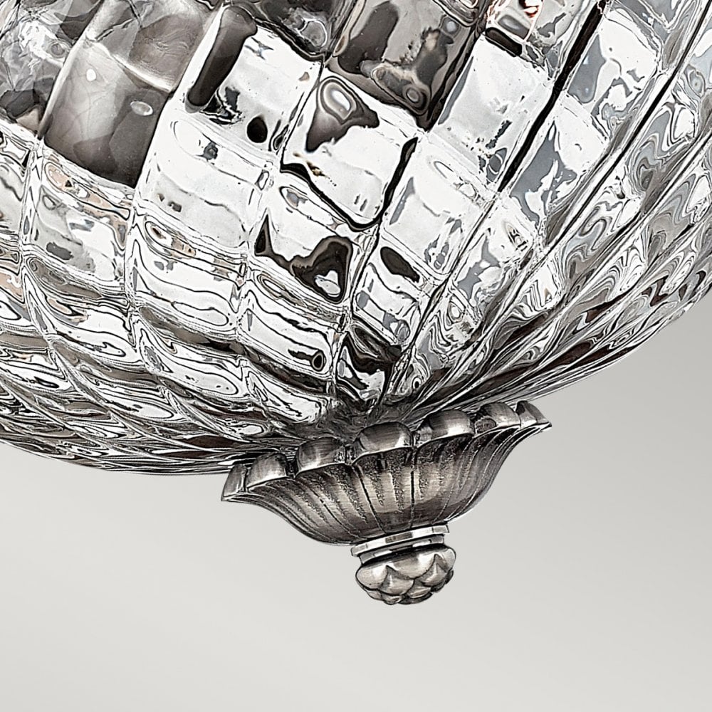 Plantation Small Flush Light in Polished Antique Nickel