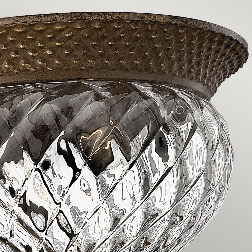 Plantation Small Flush Light in Pearl Bronze