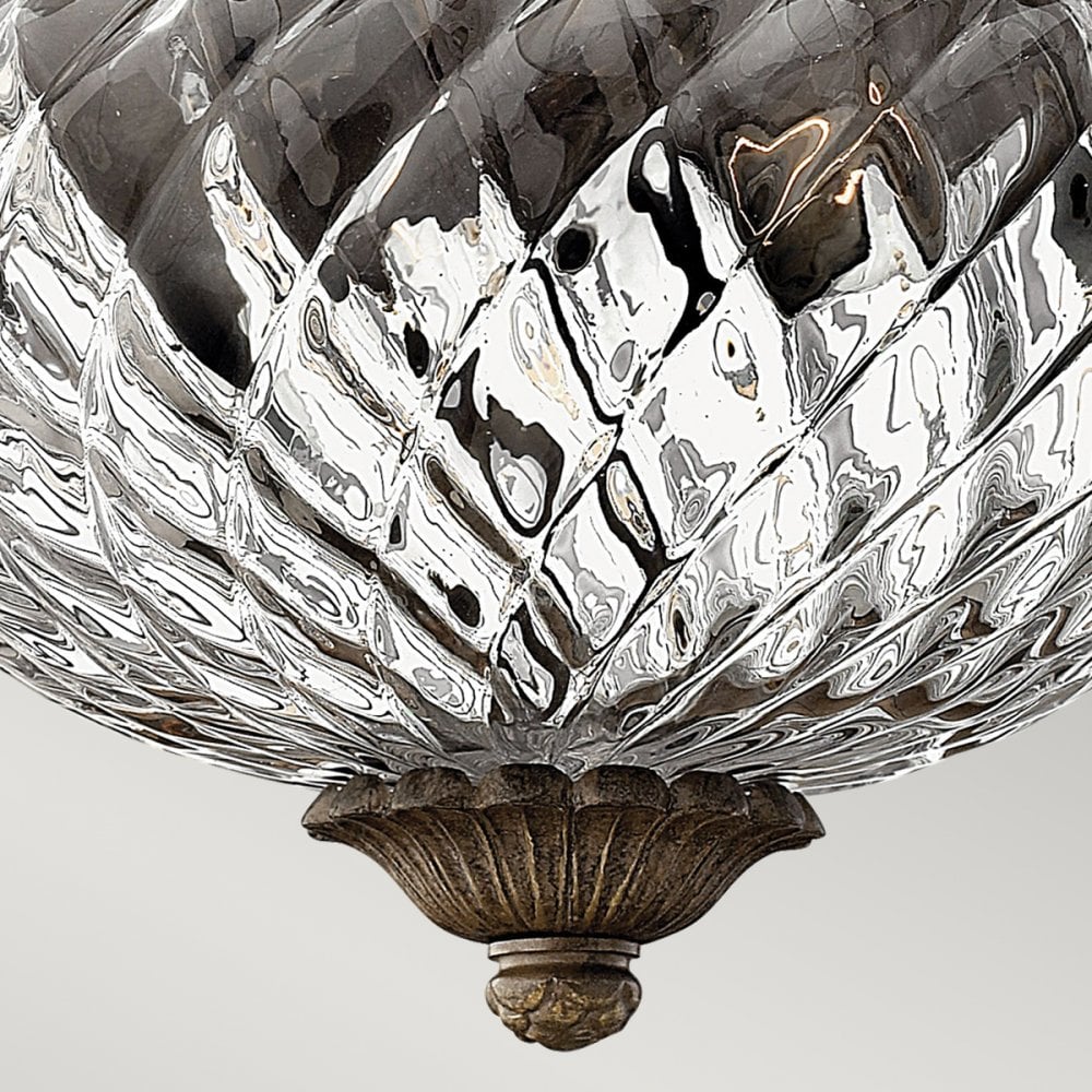 Plantation Small Flush Light in Pearl Bronze