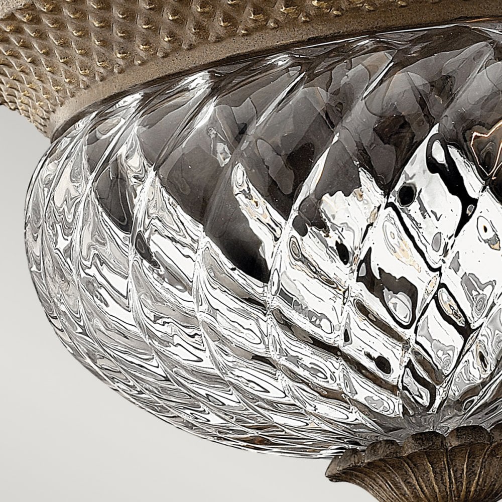 Plantation Small Flush Light in Pearl Bronze