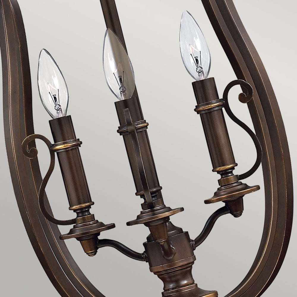 Plymouth Four Light Pendant Chandelier in Old Bronze