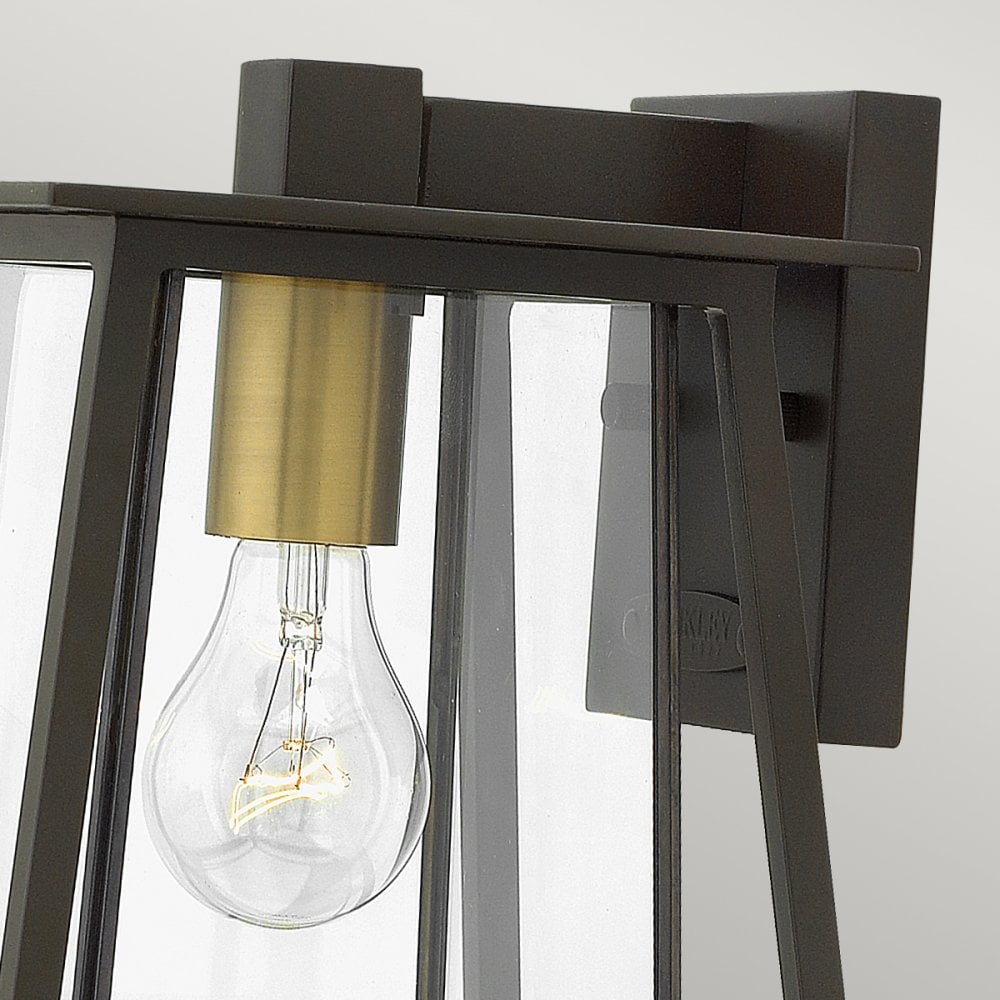 Walker Small Outdoor Wall Lantern in Buckeye Bronze