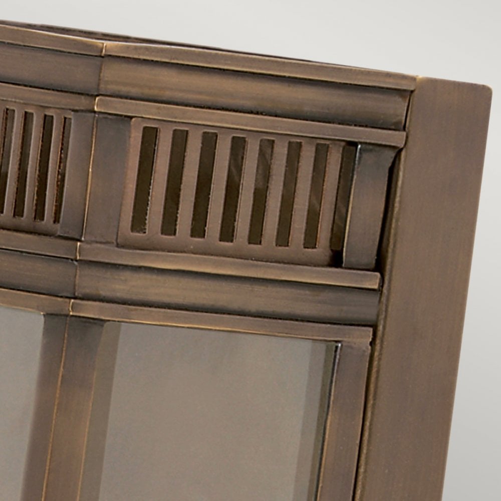 Holborn IP44 Exterior Medium Half Lantern Wall Light in Dark Bronze