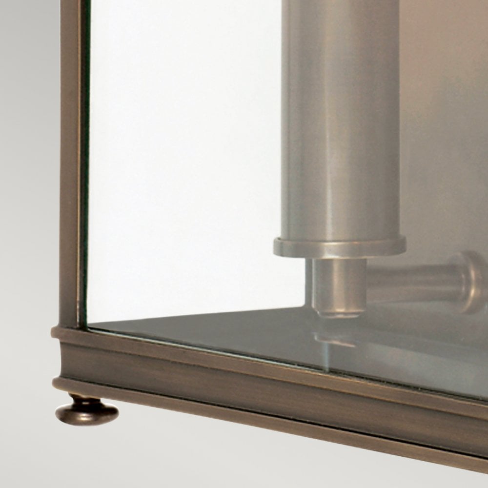 Holborn IP44 Exterior Medium Half Lantern Wall Light in Dark Bronze