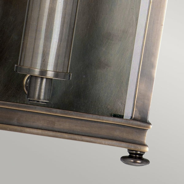 Holborn IP44 Exterior Small Half Lantern Wall Light in Dark Bronze