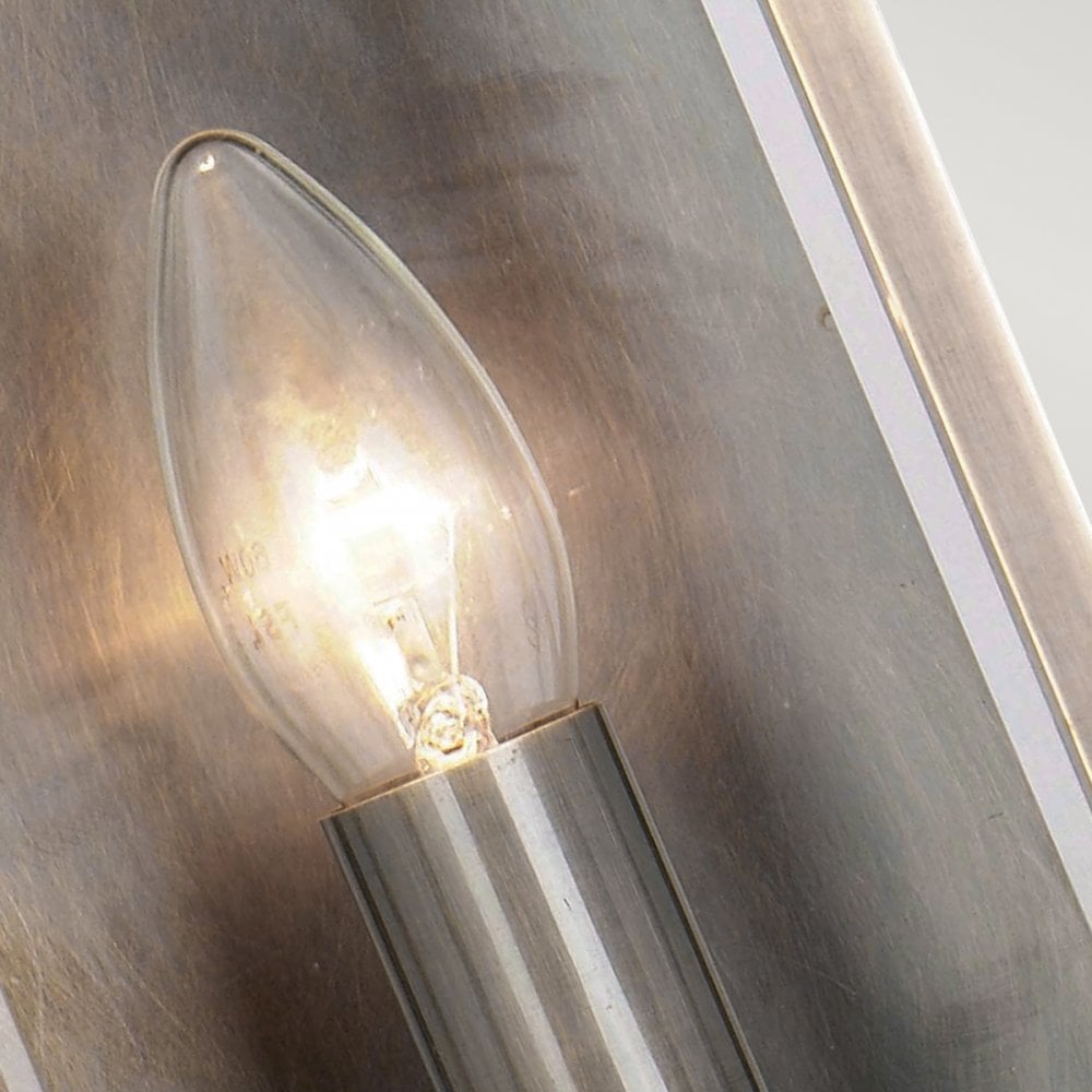 Holborn IP44 Exterior Small Half Lantern Wall Light in Dark Bronze