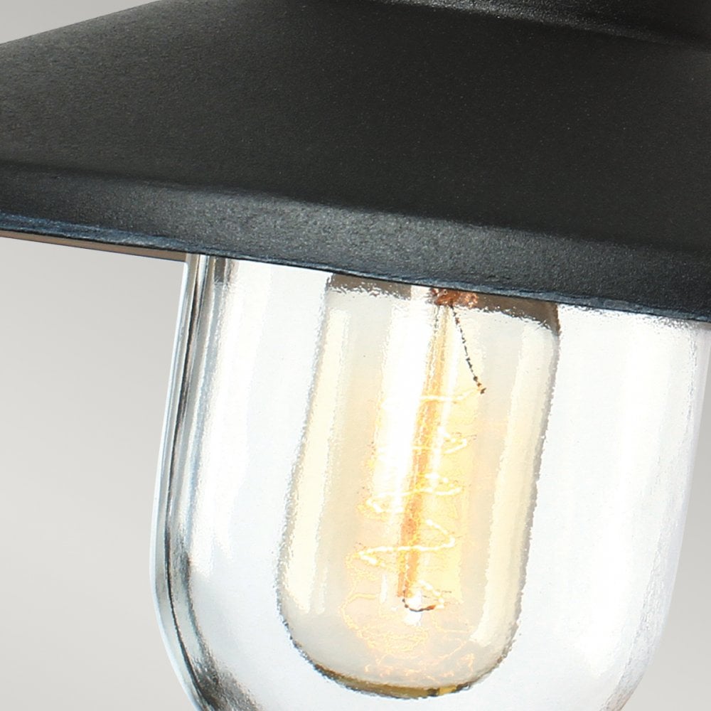 Klampenborg Outdoor Swan Neck Wall Lantern in Black