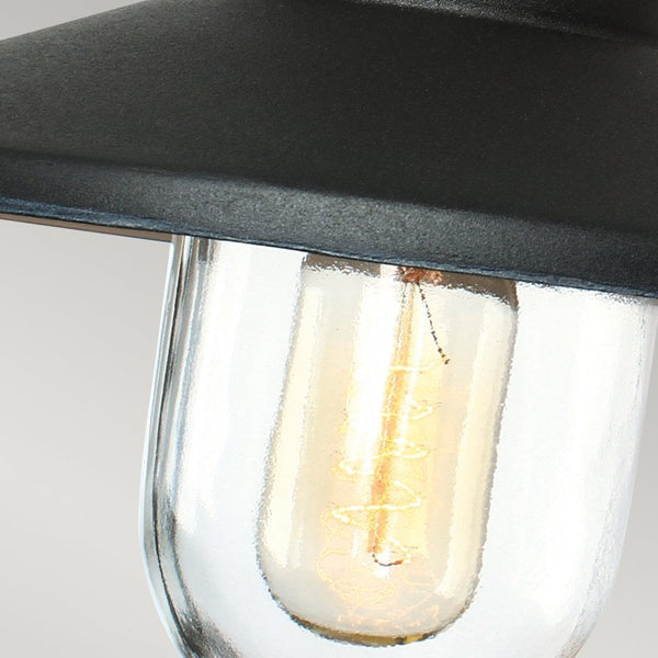 Klampenborg Outdoor Swan Neck Wall Lantern in Black