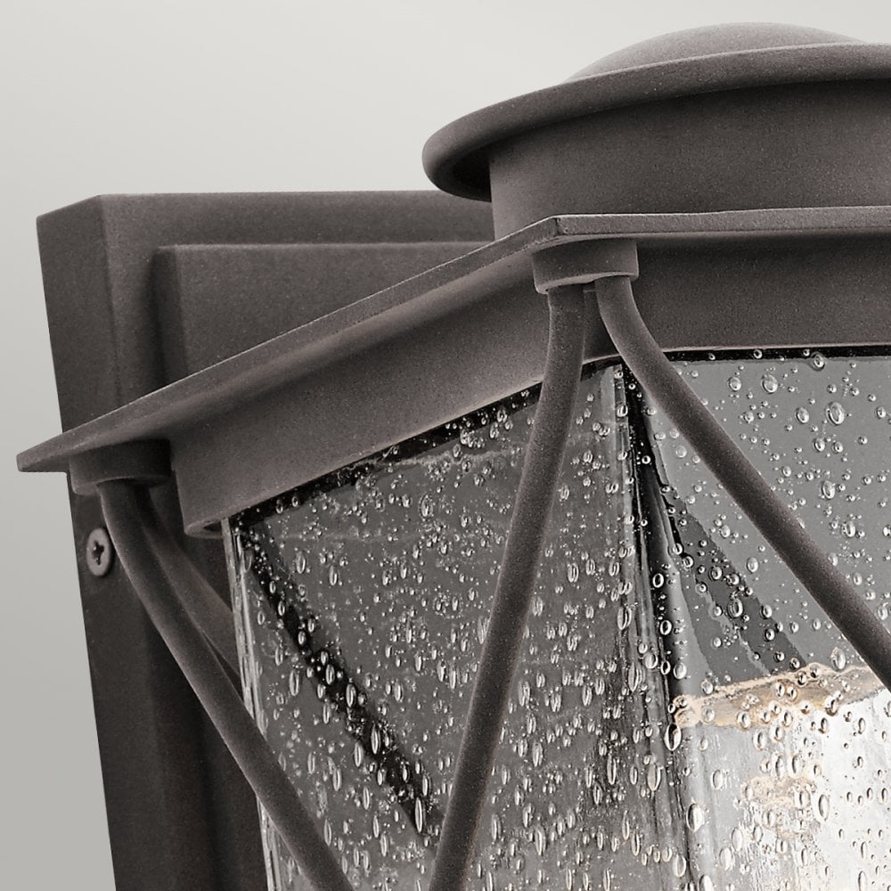 Argyle Small Outdoor Wall Light in Weathered Zinc