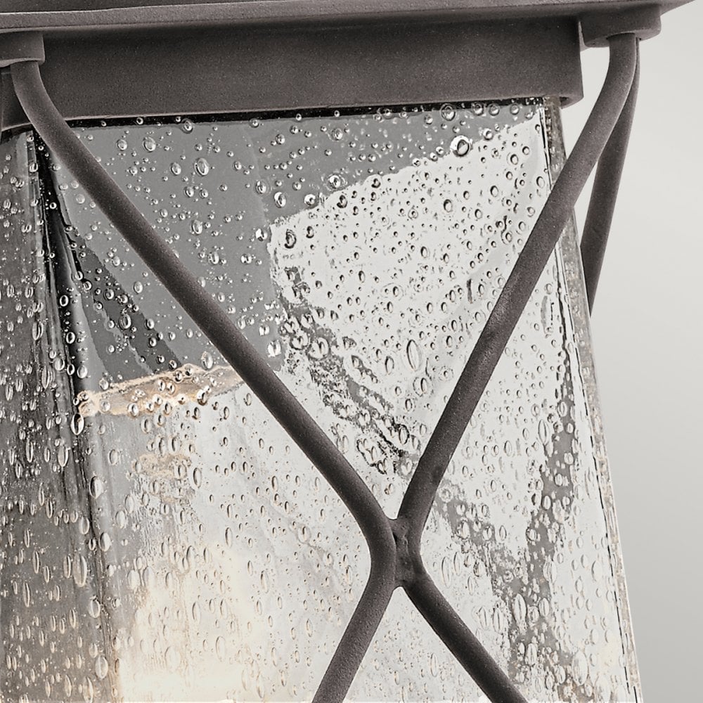 Argyle Small Outdoor Wall Light in Weathered Zinc