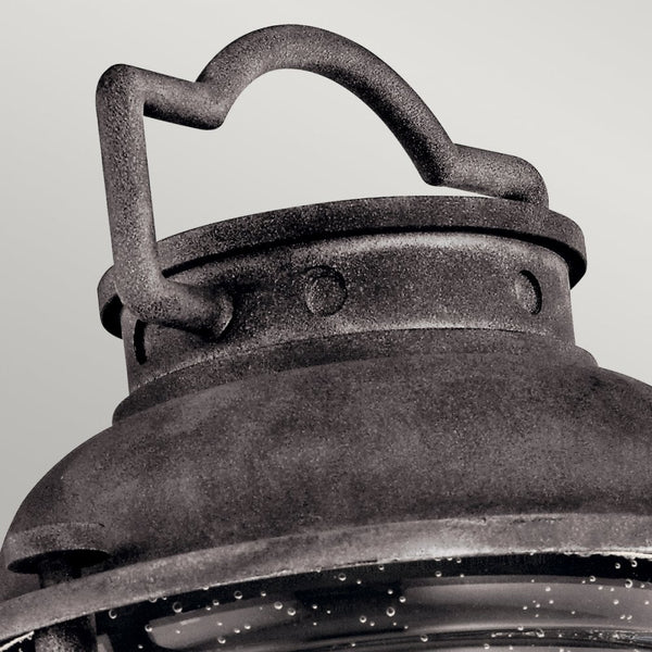 Ashland Bay Outdoor Pedestal Lantern in Weathered Zinc