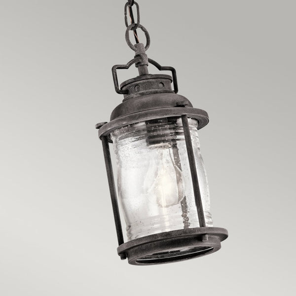 Ashland Bay Outdoor Chain Pendant in Weathered Zinc