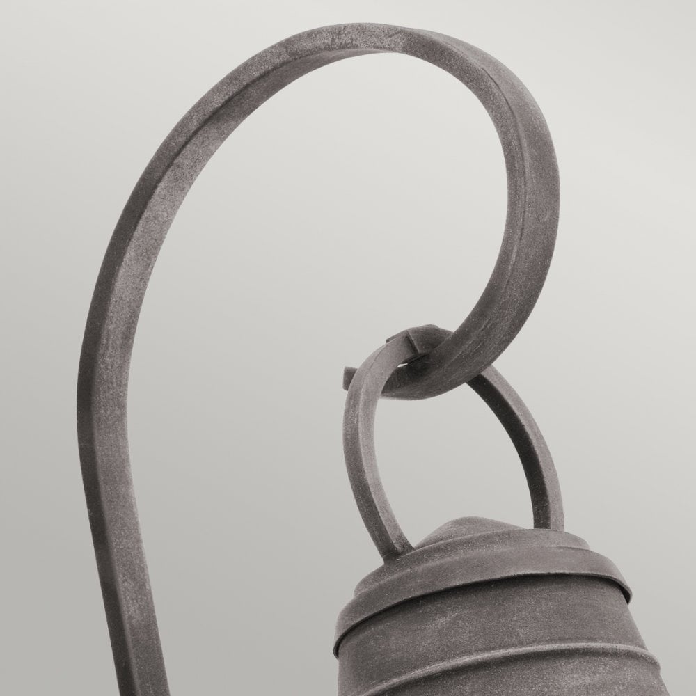 Bridge Point Large Outdoor Wall Lantern in Weathered Zinc