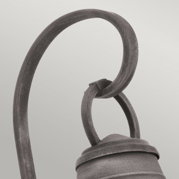 Bridge Point Small Outdoor Wall Lantern in Weathered Zinc