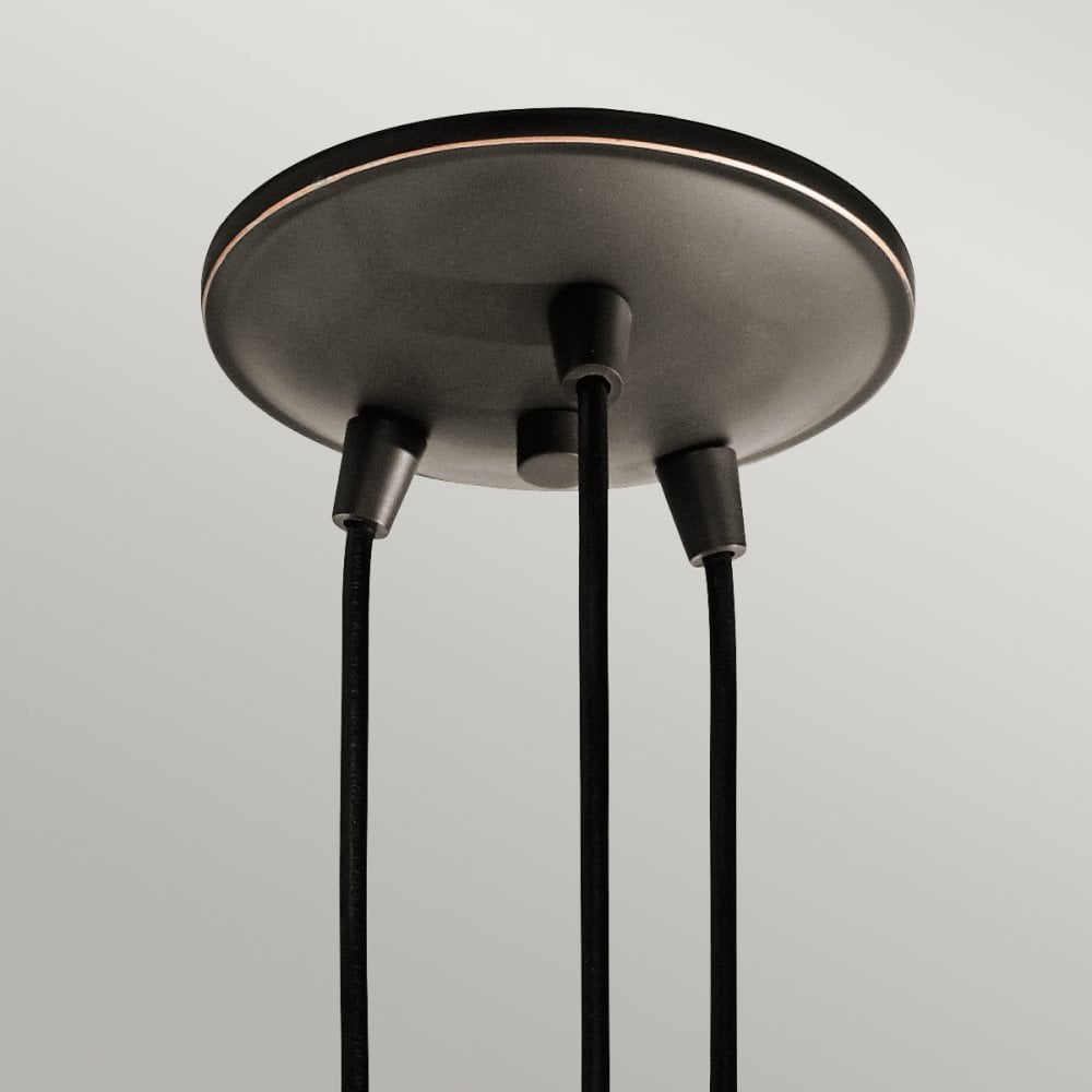 Brinley Three Light Cluster Pendant in Olde Bronze