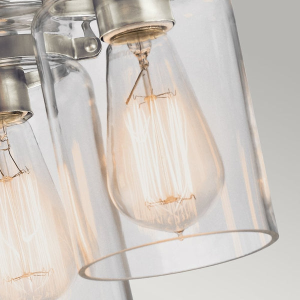 Brinley Three Light Flush Mount in Brushed Nickel