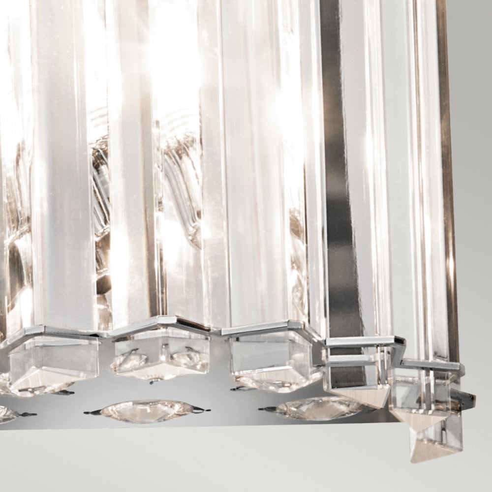 Crystal Skye IP44 LED Wall Light in Chrome