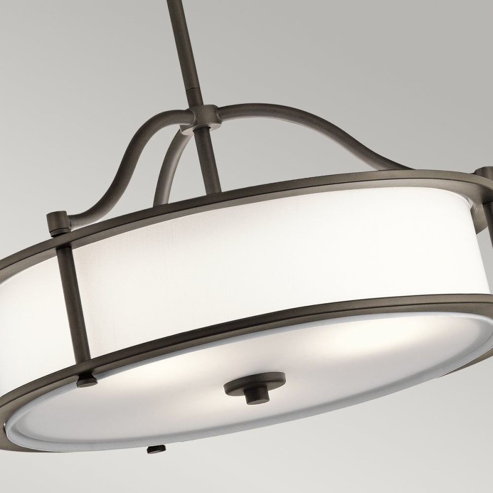 Emory 3 Light Pendant or Semi Flush Light in Olde Bronze