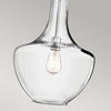 Everly Medium Pendant Light in Glass & Chrome