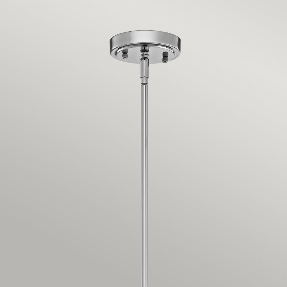 Everly Medium Pendant Light in Glass & Chrome