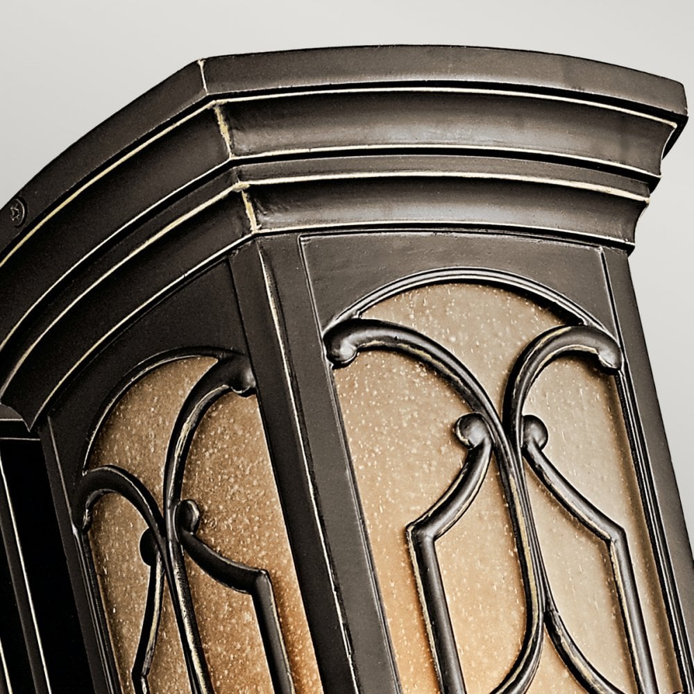 Franceasi 1 Light Medium Wall Lantern in Olde Bronze