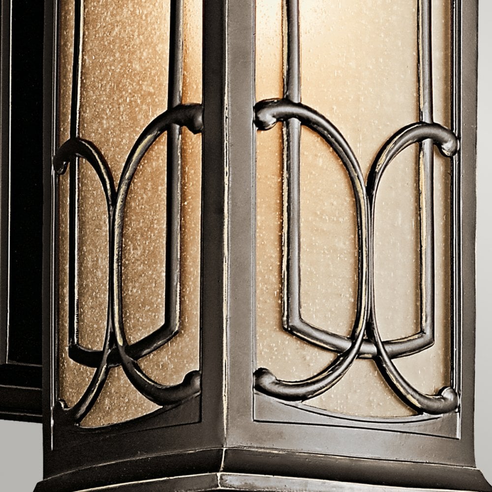 Franceasi 1 Light Medium Wall Lantern in Olde Bronze