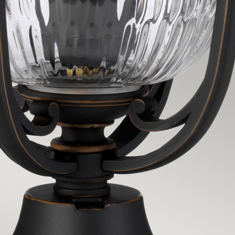 Luverne Pedestal Lantern in an Oil Rubbed Bronze Finish