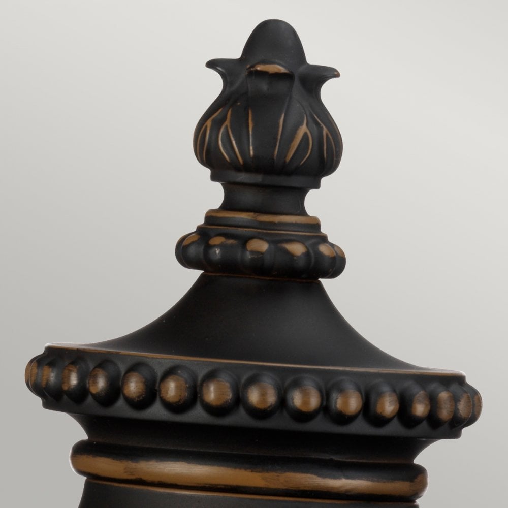 Luverne Pedestal Lantern in an Oil Rubbed Bronze Finish