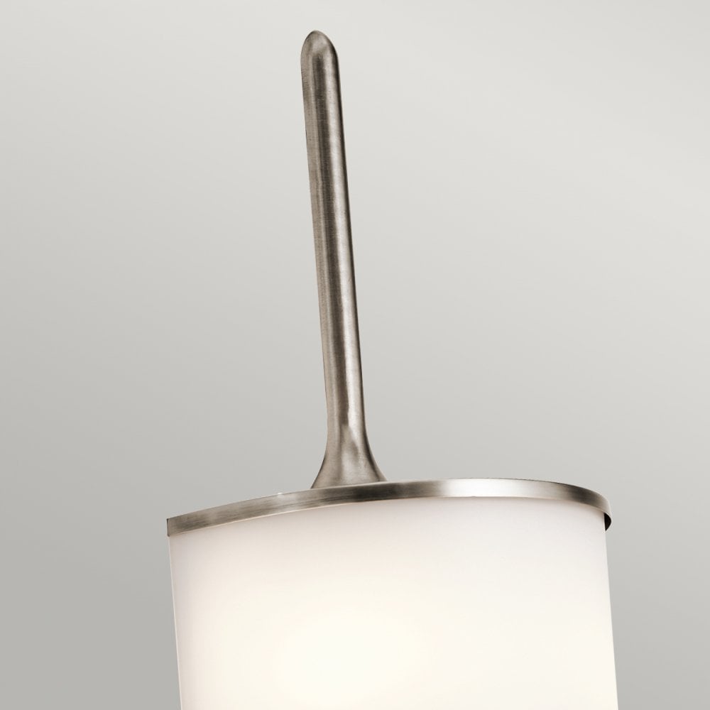 Mona IP44 2 Light Large Single Wall Light in Classic Pewter