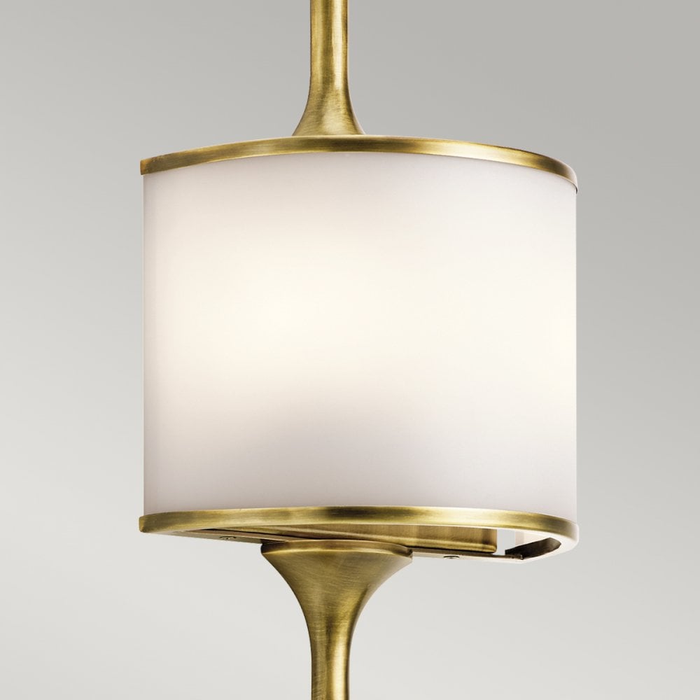Mona IP44 2 Light Large Wall Light in Natural Brass