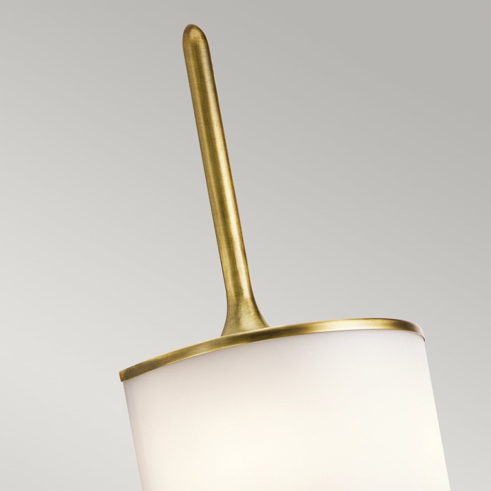 Mona IP44 2 Light Large Wall Light in Natural Brass