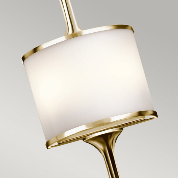 Mona IP44 2 Light Large Wall Light in Polished Brass