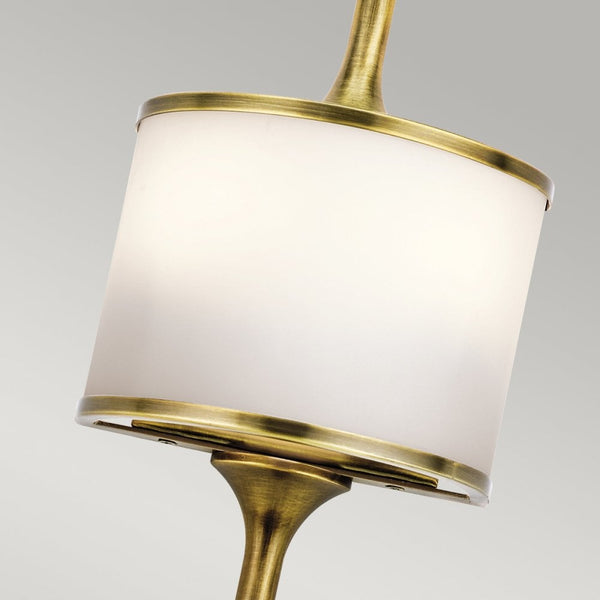 Mona IP44 2 Light Small Wall Light in Natural Brass